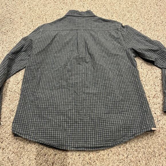 Carbon2Cobalt Men's Textured Button Down Shirt Sz M Cotton Blue Outdoor - Picture 5 of 5